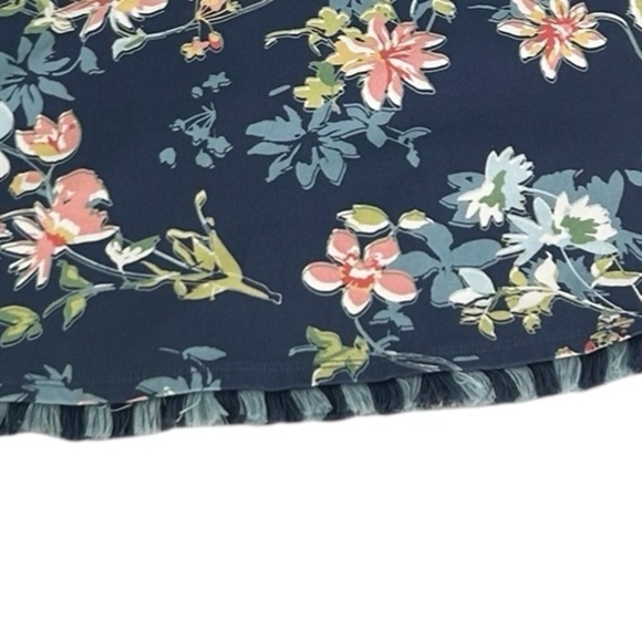 Spartina 449 Island Fringe Dress Peeples Song Blue Southern Garden Womens Small - Picture 7 of 14